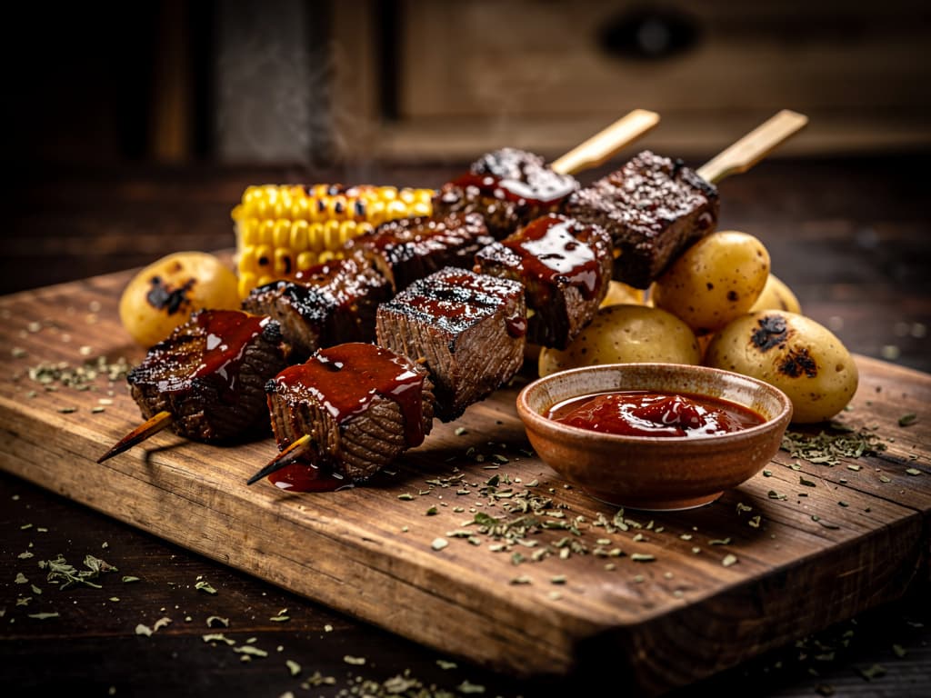 anticuchos de corazon gegrilde runderhart