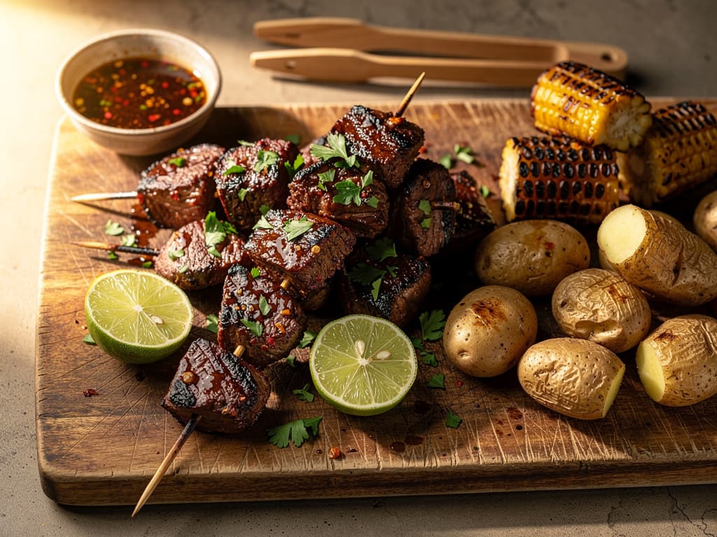 anticuchos peruaanse gegrilde spiesjes