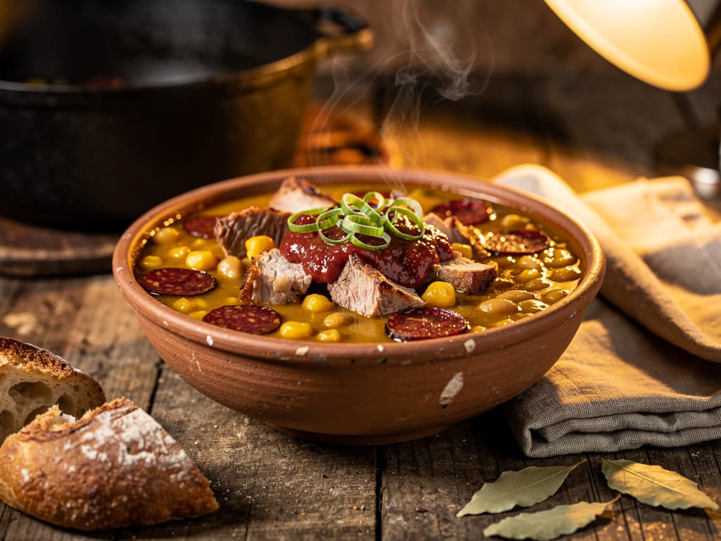 argentijnse locro met pompoen bonen en chorizo
