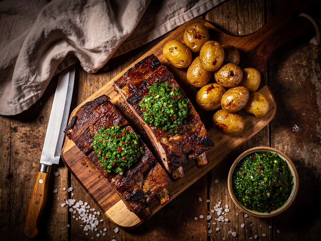 asado de tira argentijnse runderrib uit de oven
