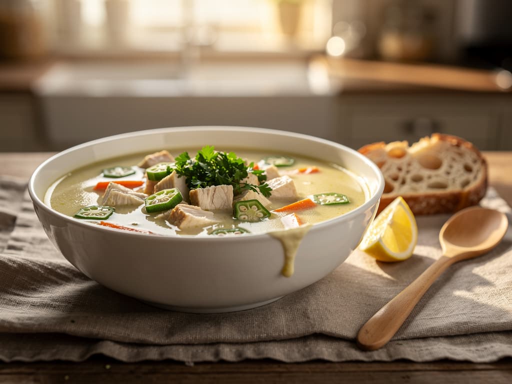 begova corba bosnische kippensoep met okra