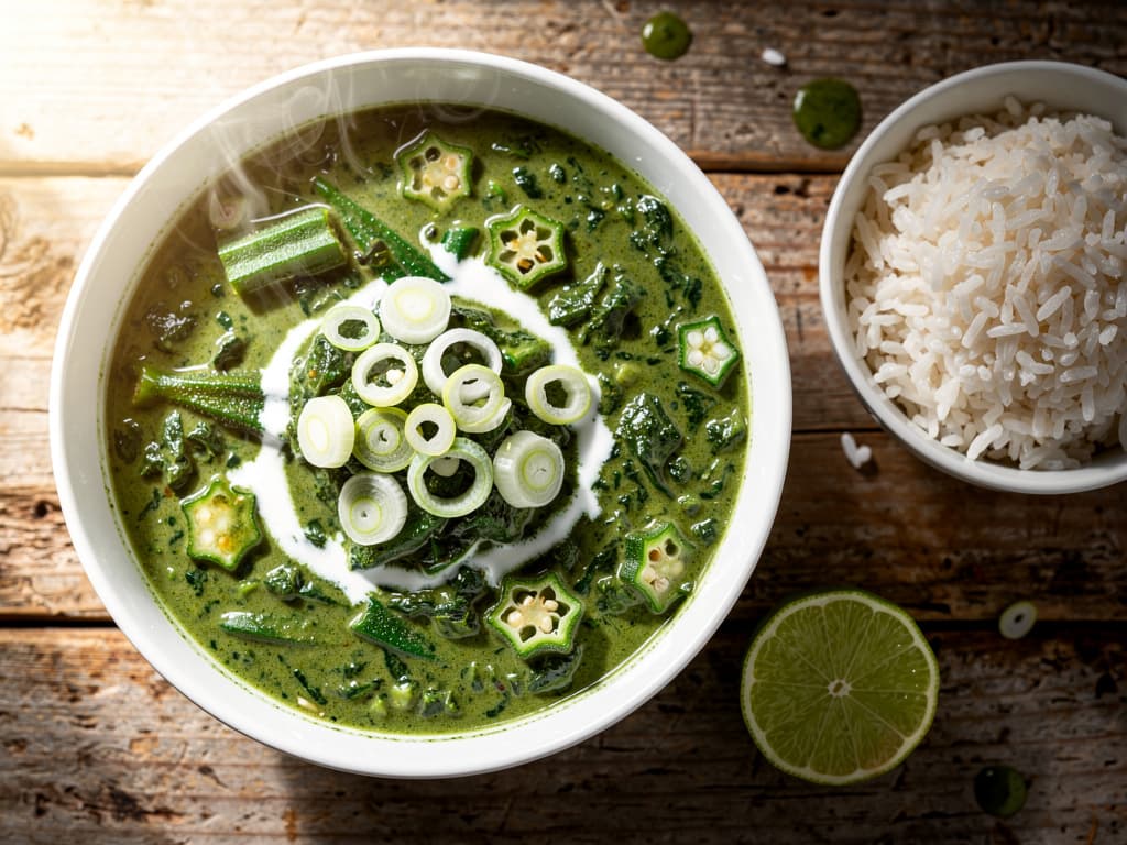 callaloo caribische spinaziesoep met kokos