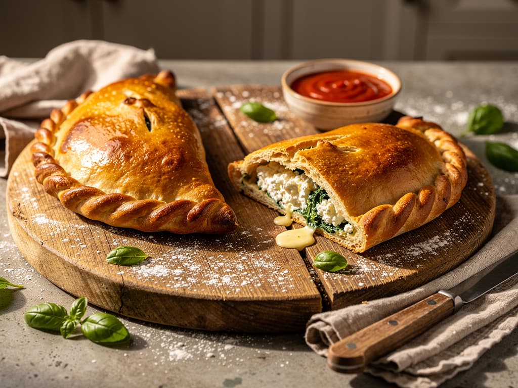 calzone met ricotta spinazie en mozzarella airfryer