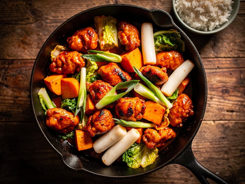 dakgalbi pittige wok kip