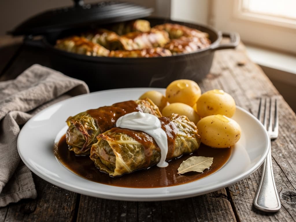 duitse kohlrouladen met gehakt en jus
