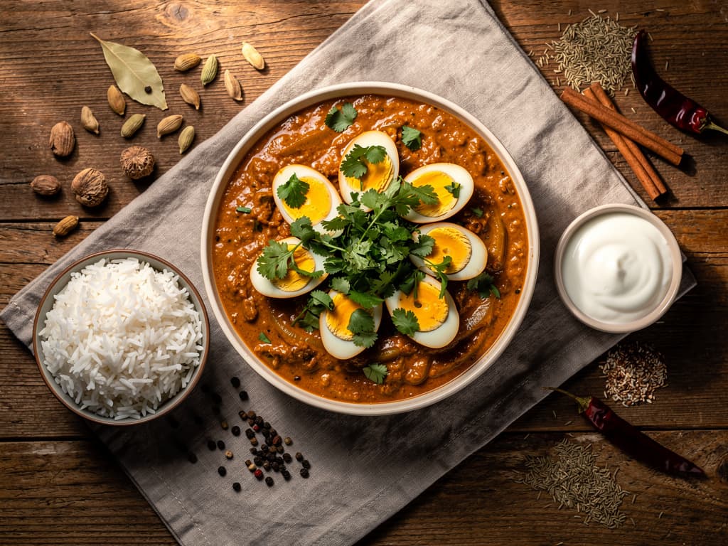 eiercurry met tomaat en garam masala