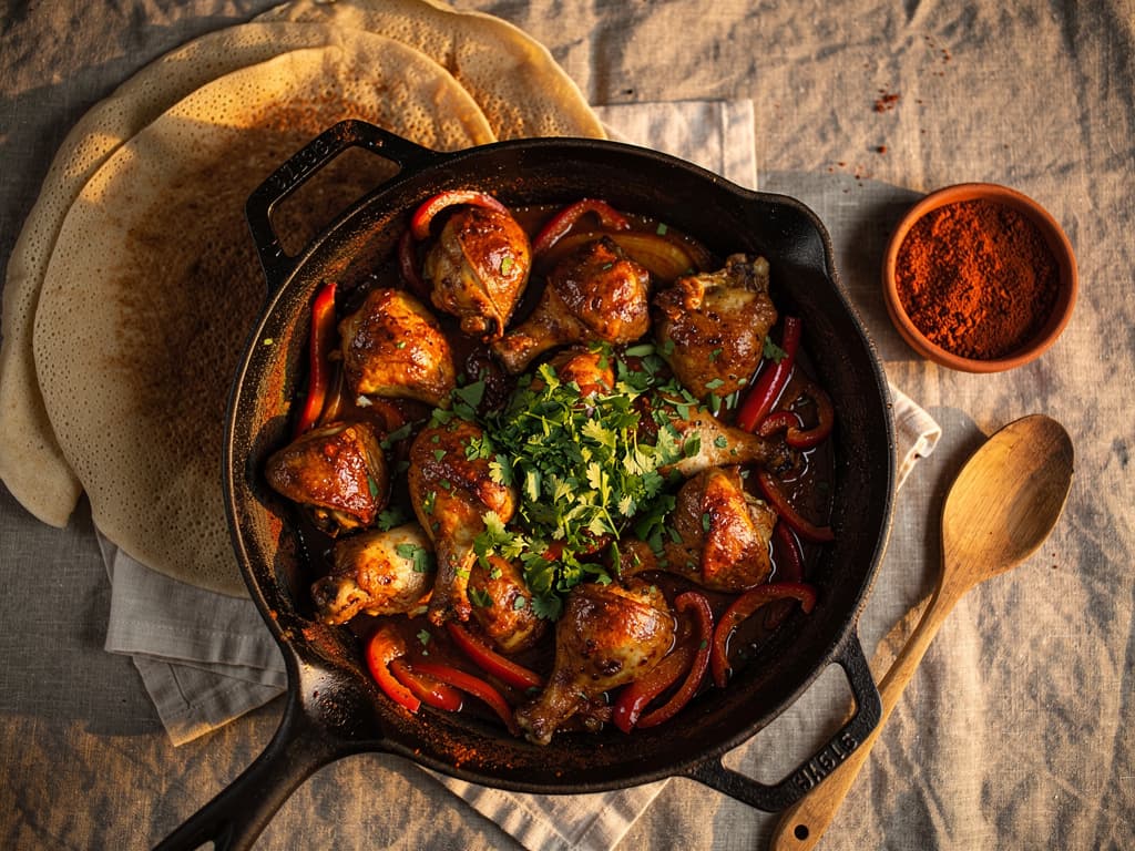 Ethiopische doro tibs met berbere
