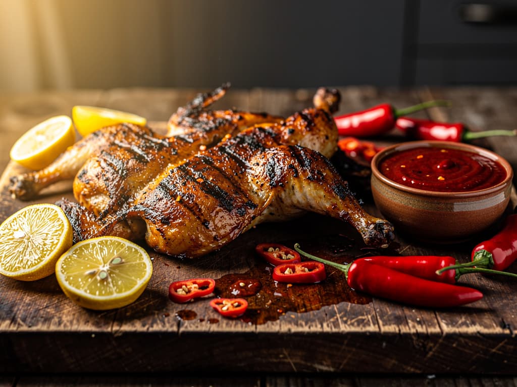 frango piri piri gegrilde kip met pikante saus