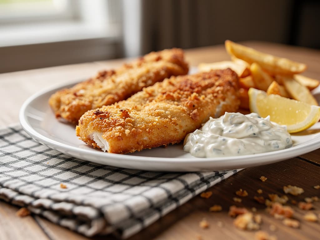 gepaneerde kabeljauw met tartaarsaus airfryer