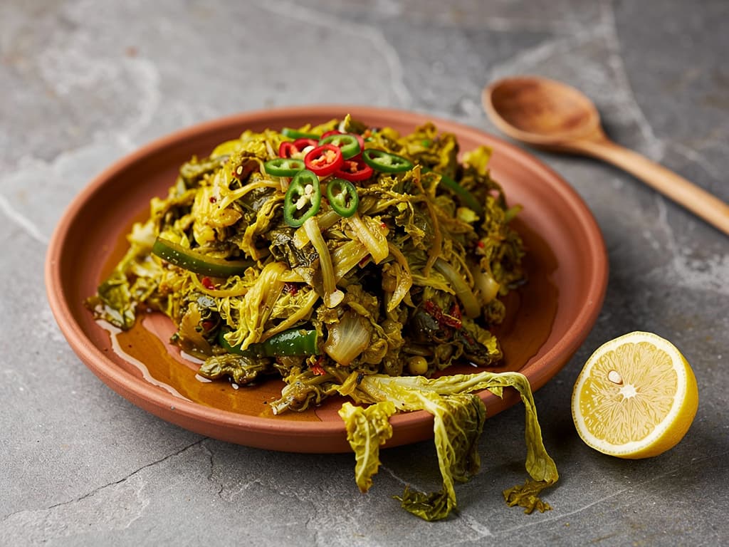 gomen ethiopische gestoofde groene kool