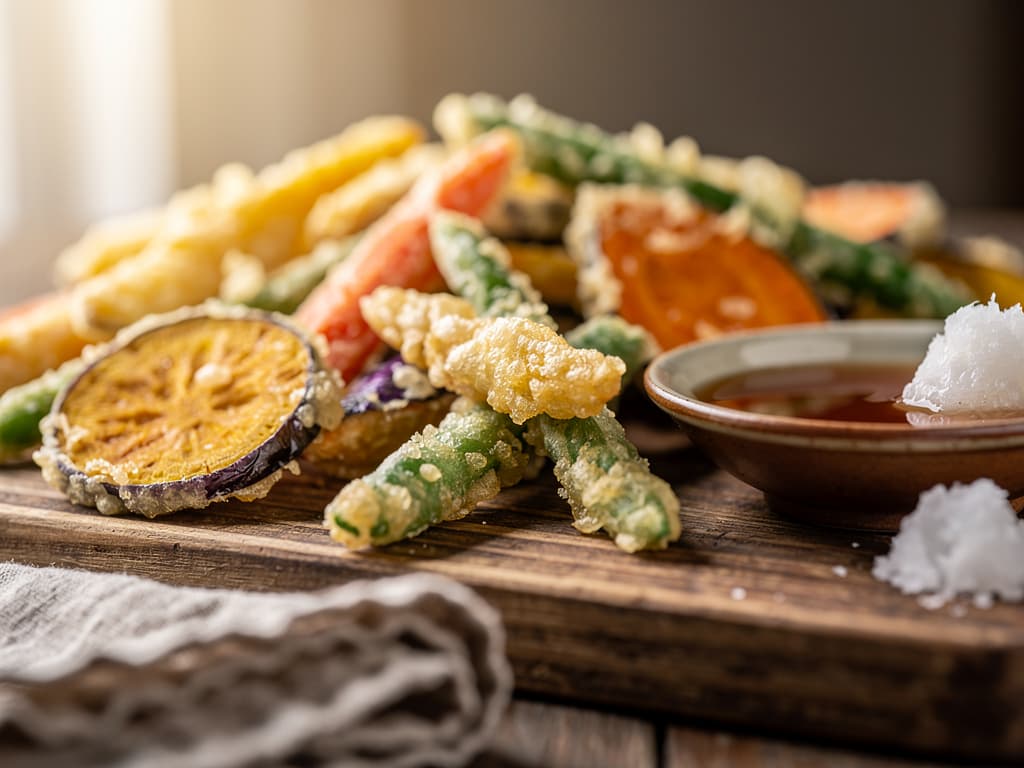 groente tempura krokant beslag