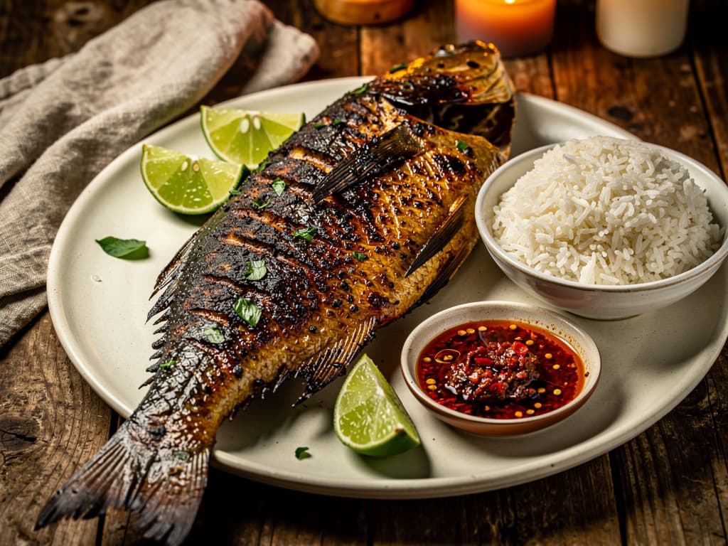 ikan bakar gegrilde vis met bumbu