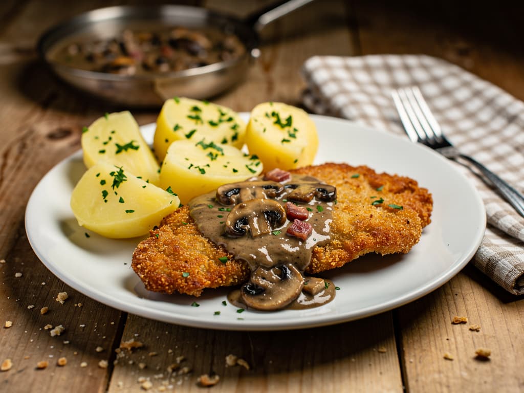 jagerschnitzel met champignonsaus