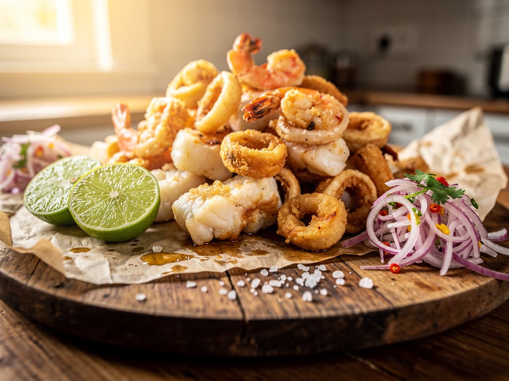 jalea mixta peruaanse gefrituurde zeevruchten
