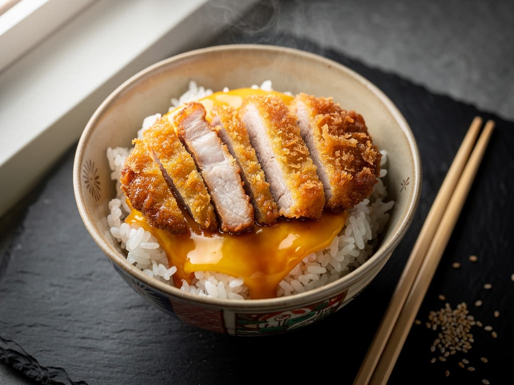 katsudon varkensvlees ei rijst