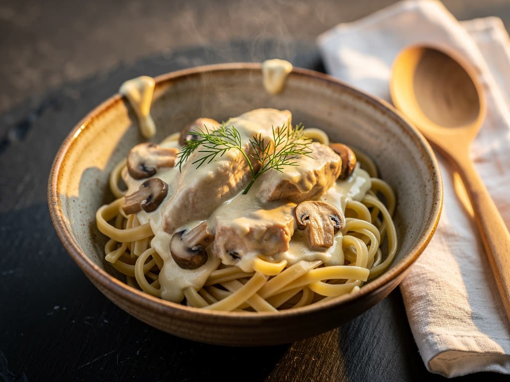 kip stroganoff champignons