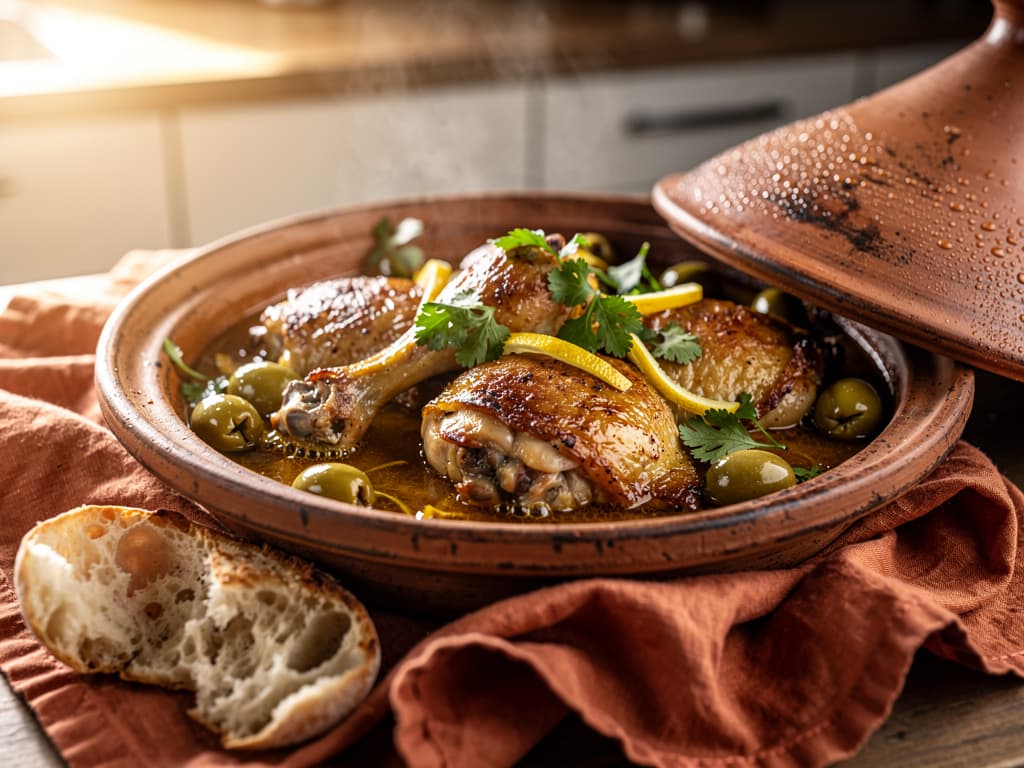 kip tajine met geconserveerde citroen