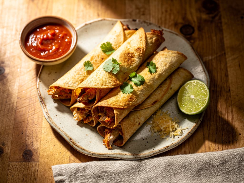 kip taquitos uit de airfryer