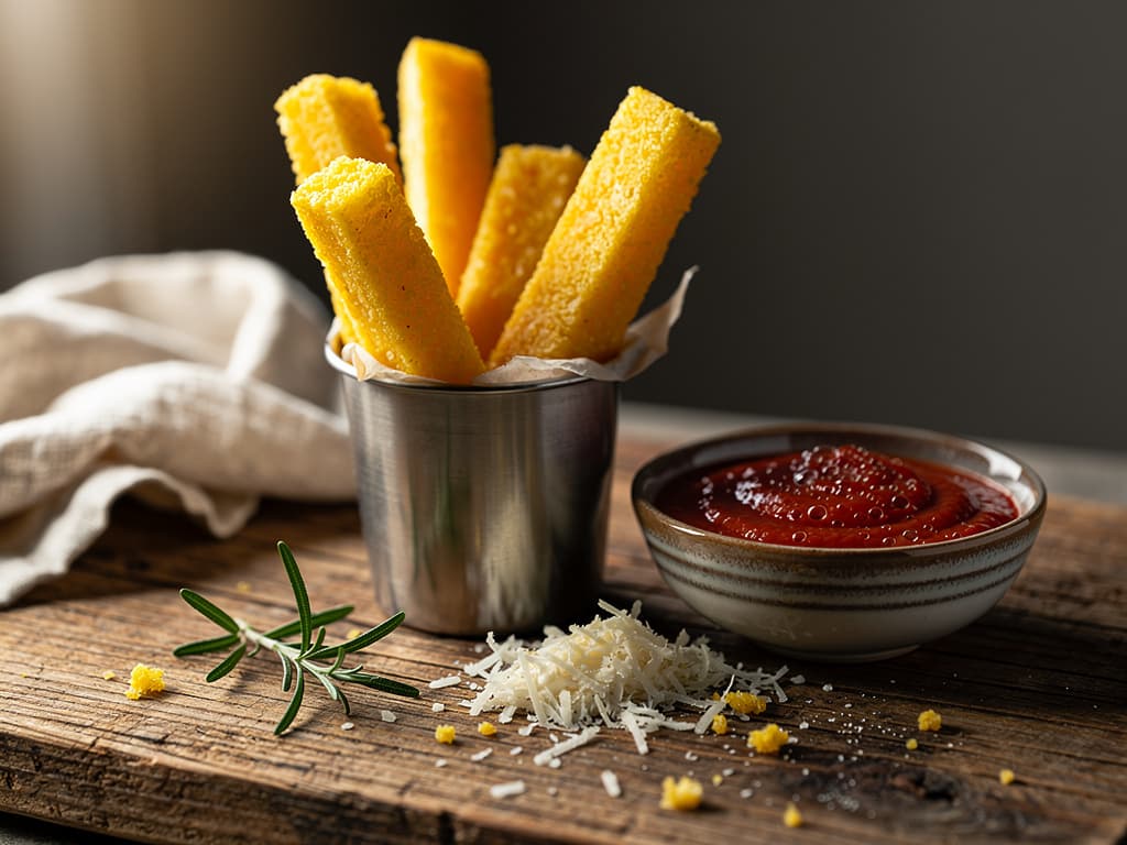 knapperige polentafrietjes met parmezaan airfryer