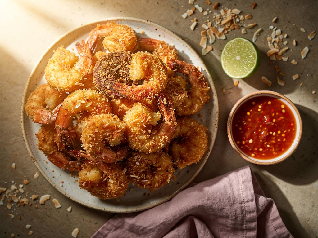 kokosgarnalen uit de airfryer