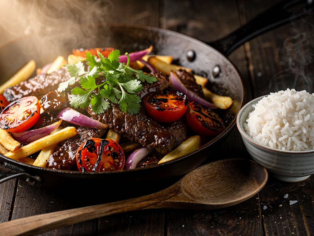 lomo saltado peruaans roergebakken rundvlees