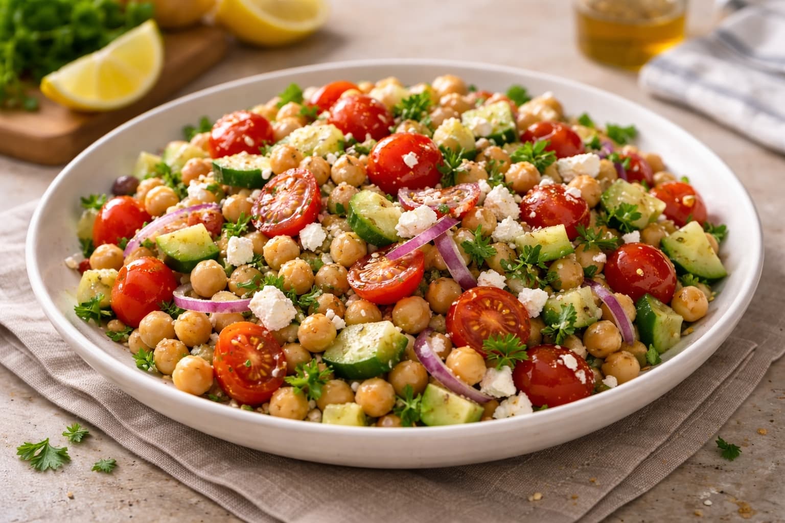 Mediterrane Kikkererwtensalade