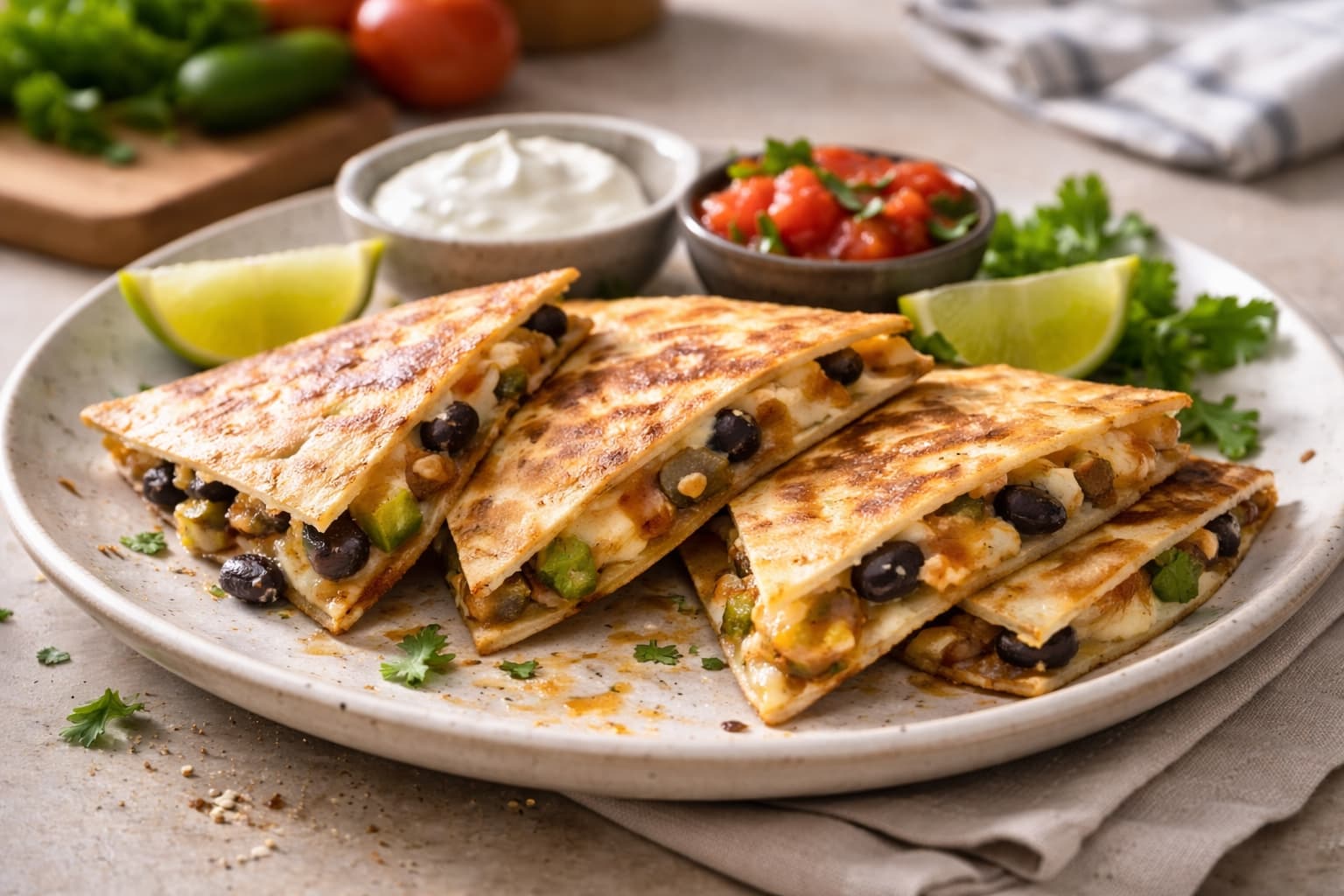 Mexicaanse Quesadillas Met Kaas En Bonen