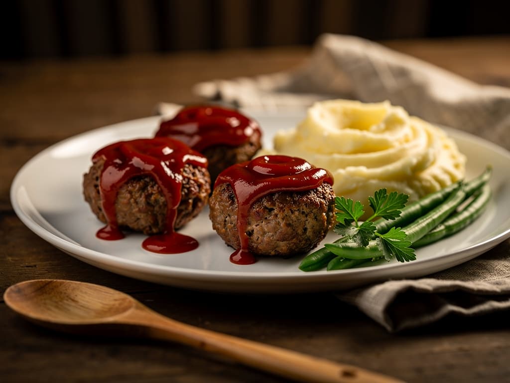 mini gehaktbroodjes met ketchupglazuur airfryer