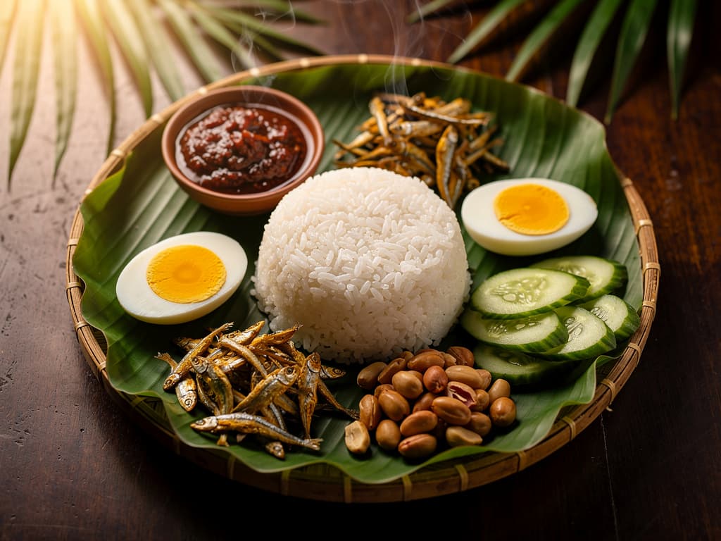nasi lemak maleisische kokosrijst met sambal