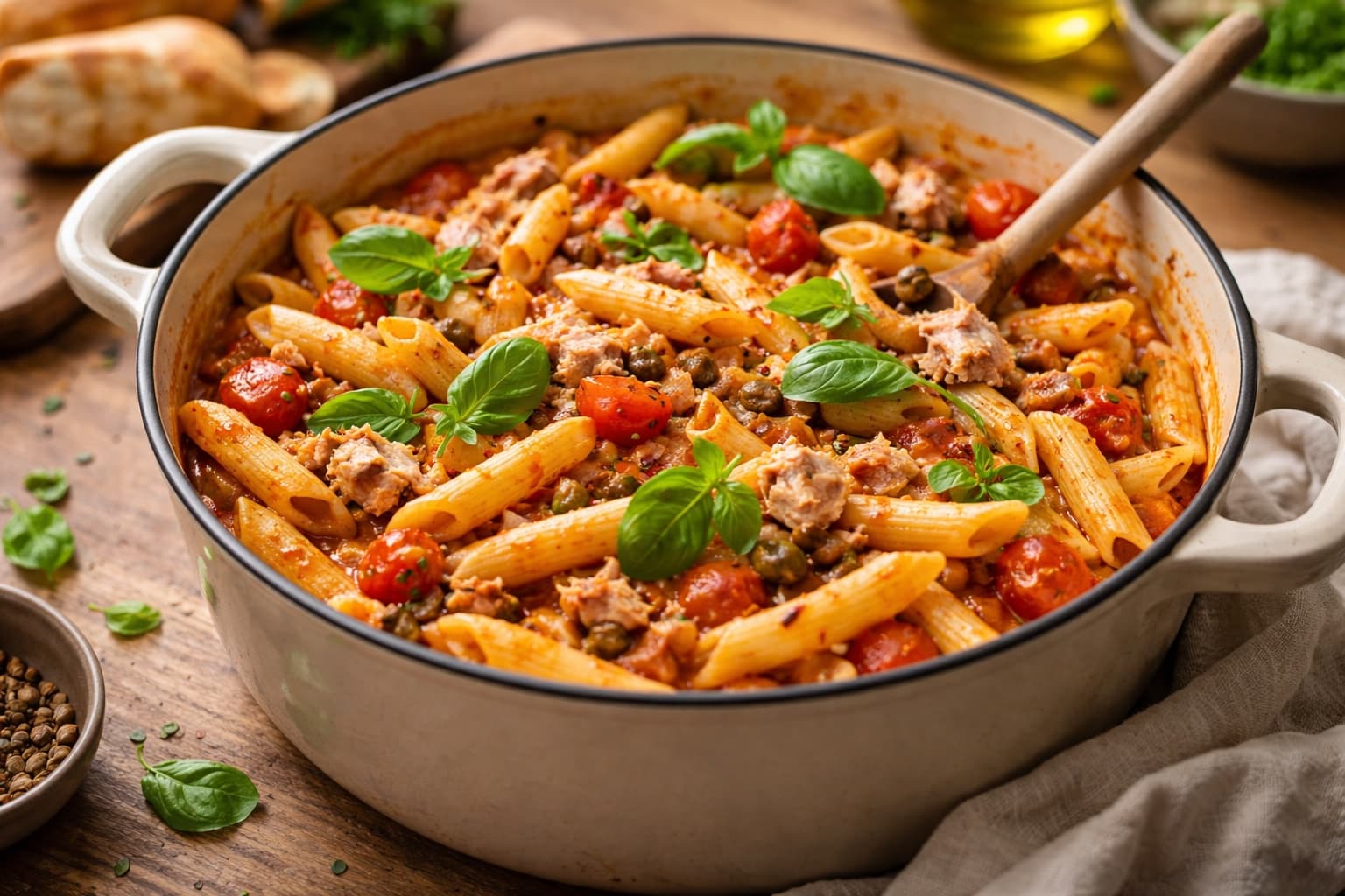 One Pot Pasta Met Tonijn