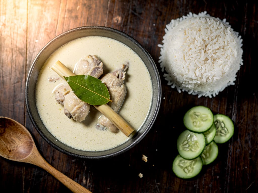 opor ayam witte kippencurry met kokos