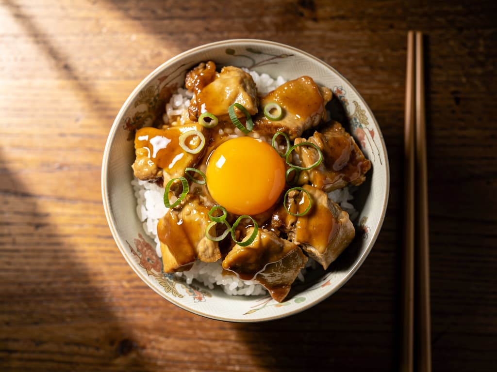 oyakodon kip ei rijstkom
