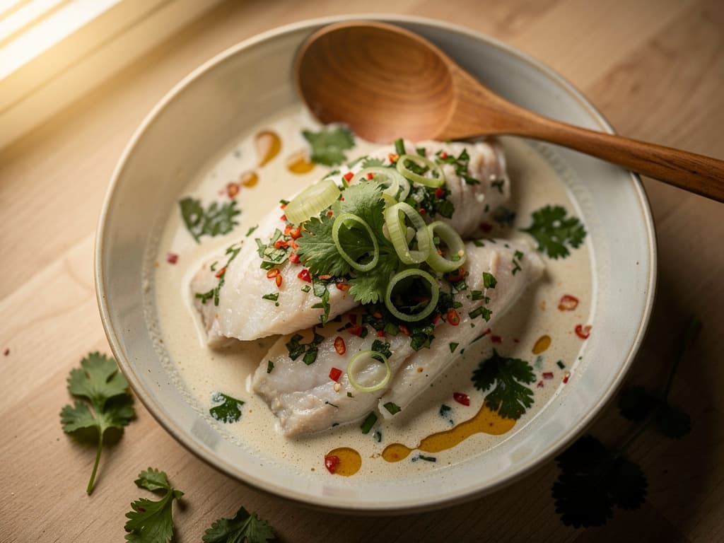 Pangasius met aziatische kokossaus