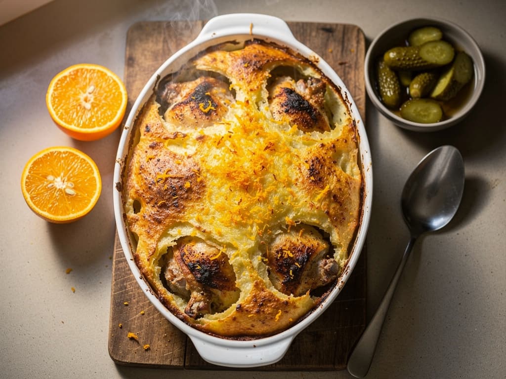 pom surinaamse ovenschotel met kip en citrus
