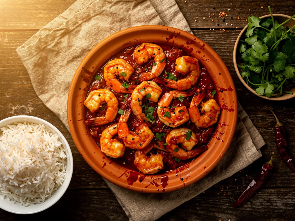 prawn balchao pittige goaanse garnalen