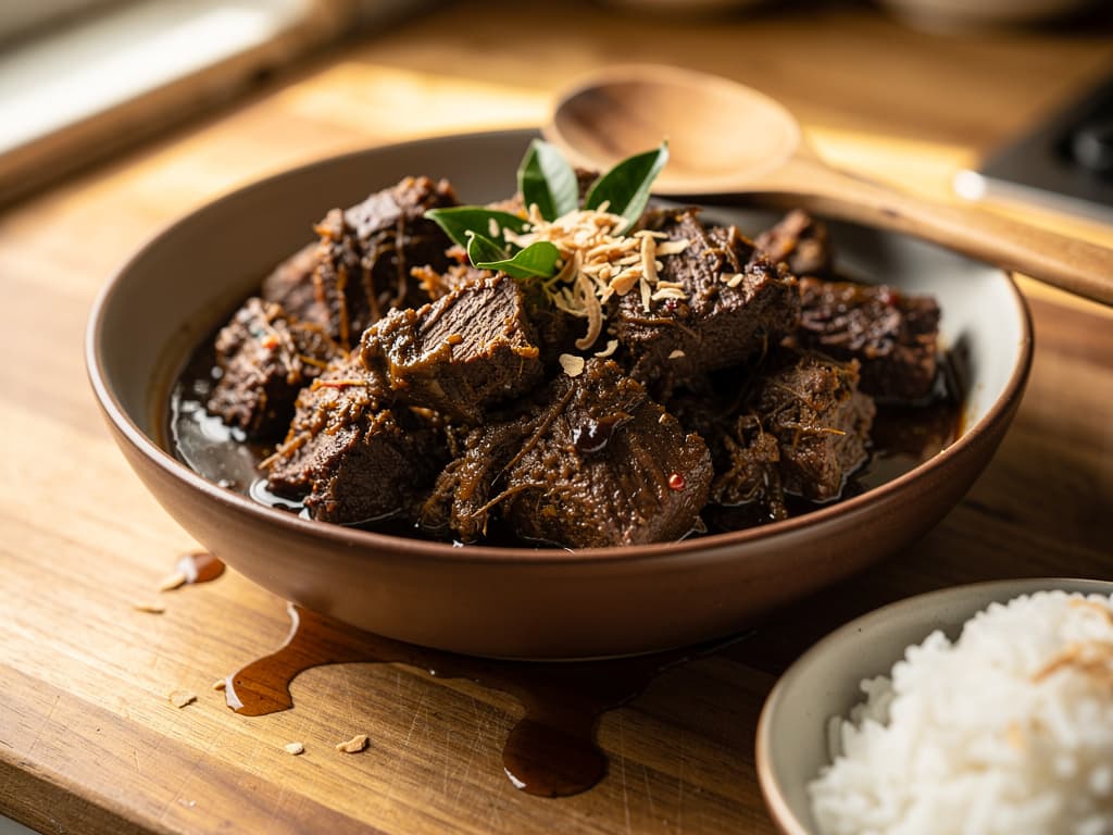 rendang daging met kokosrijst