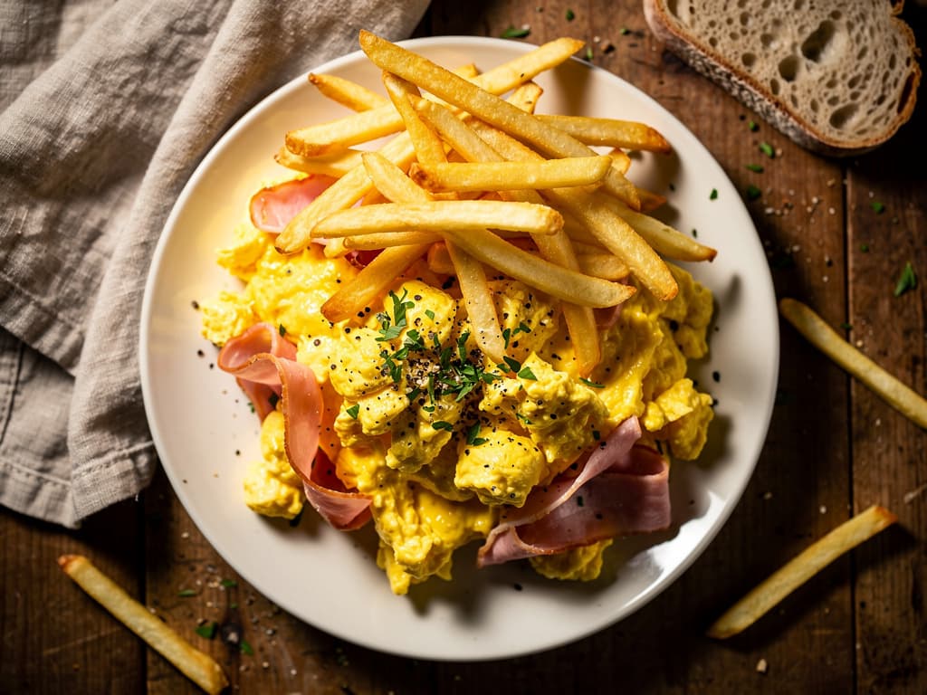 revuelto gramajo argentijnse roerei met ham