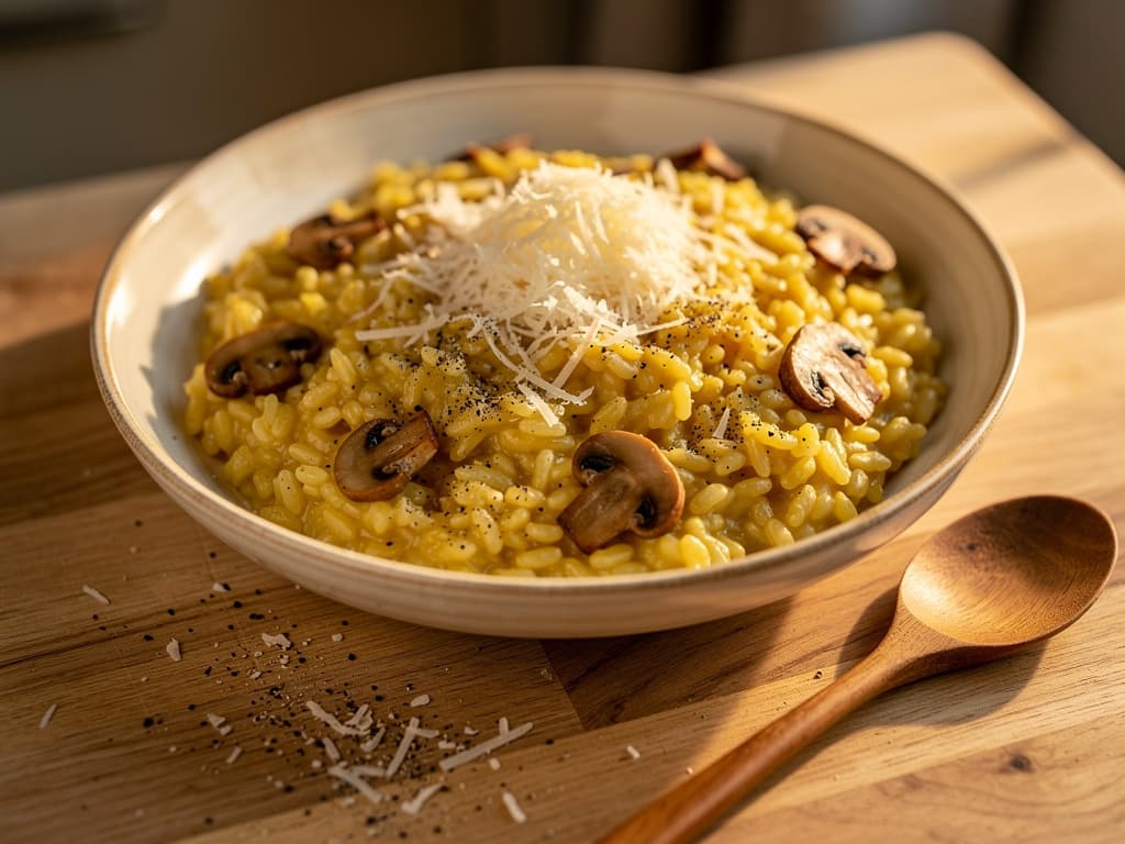 Romige champignon risotto