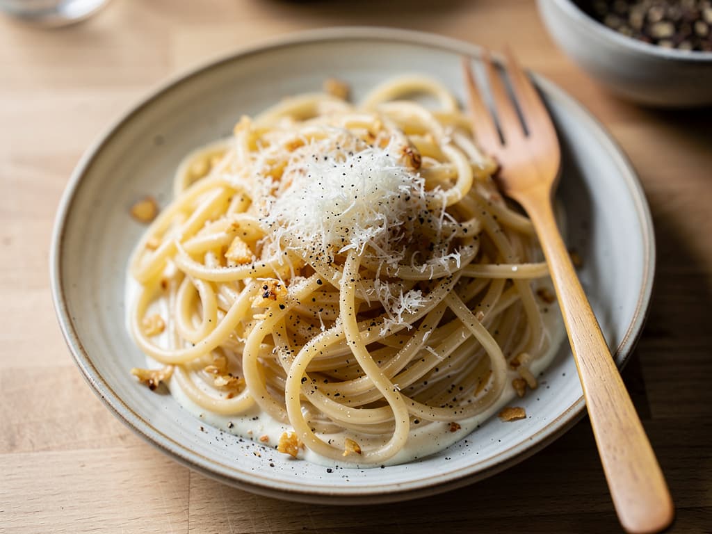 Romige knoflook pasta in 5 minuten