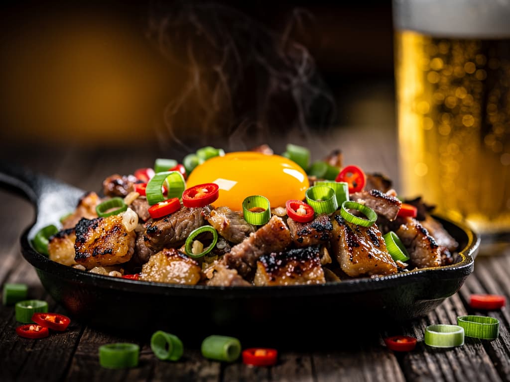 sisig filipijns gekruide varkensoren en buik