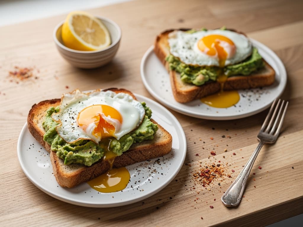 Snelle avocado toast met gebakken ei