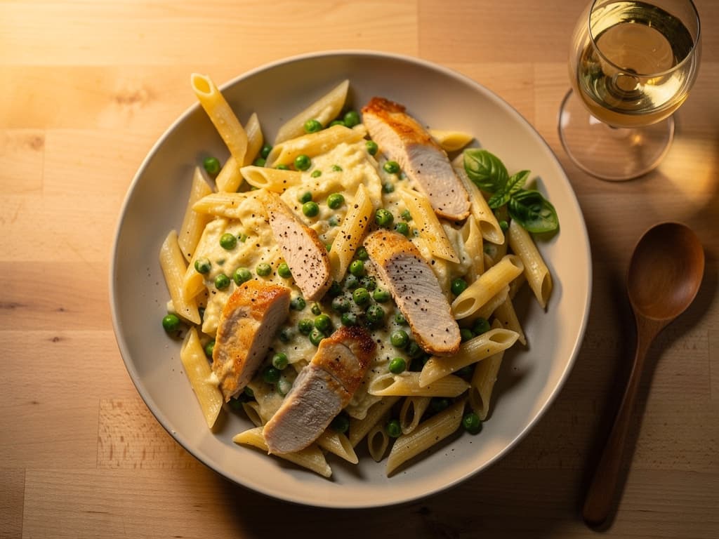 snelle kip pasta met boursin