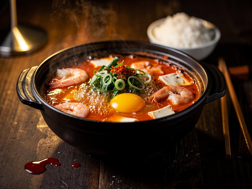 soondubu jjigae met garnalen