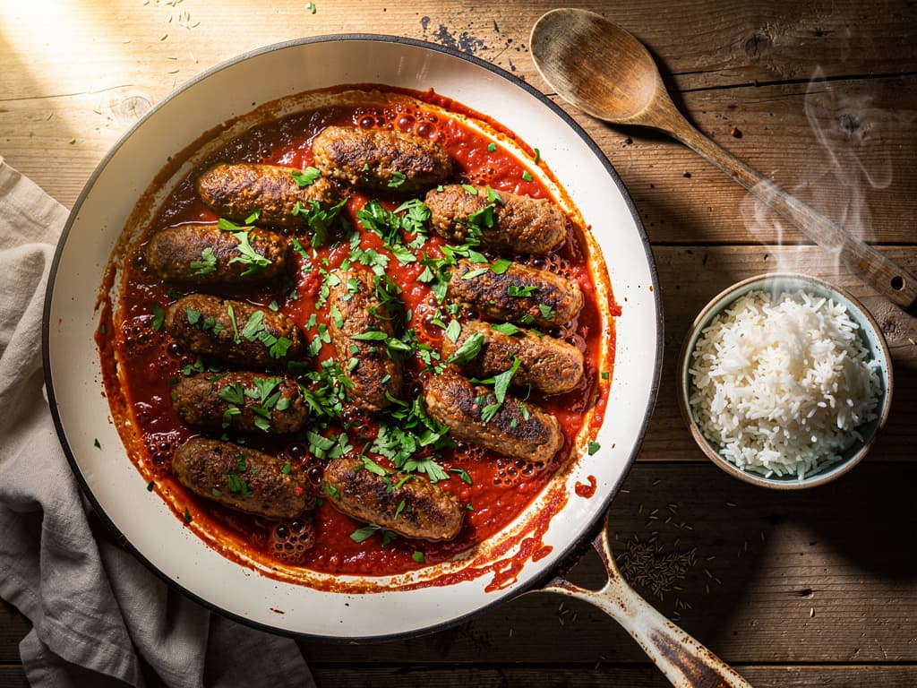 souzoukakia griekse gehaktballetjes in tomatensaus