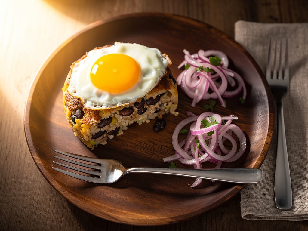 tacu tacu peruaanse rijst en bonenpannekoek