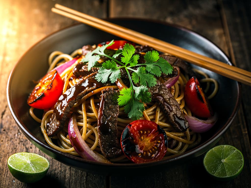 tallarin saltado peruaanse roergebakken noedels