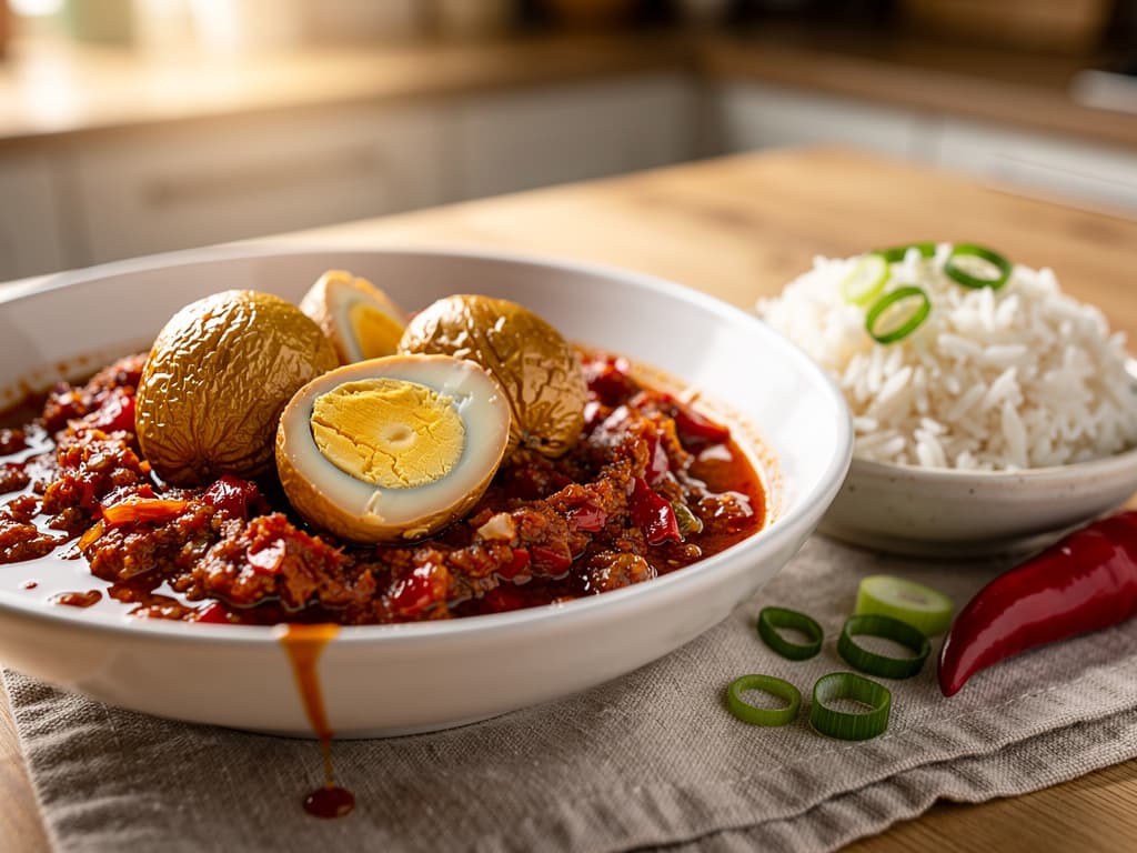 telur balado eieren in pittige sambal