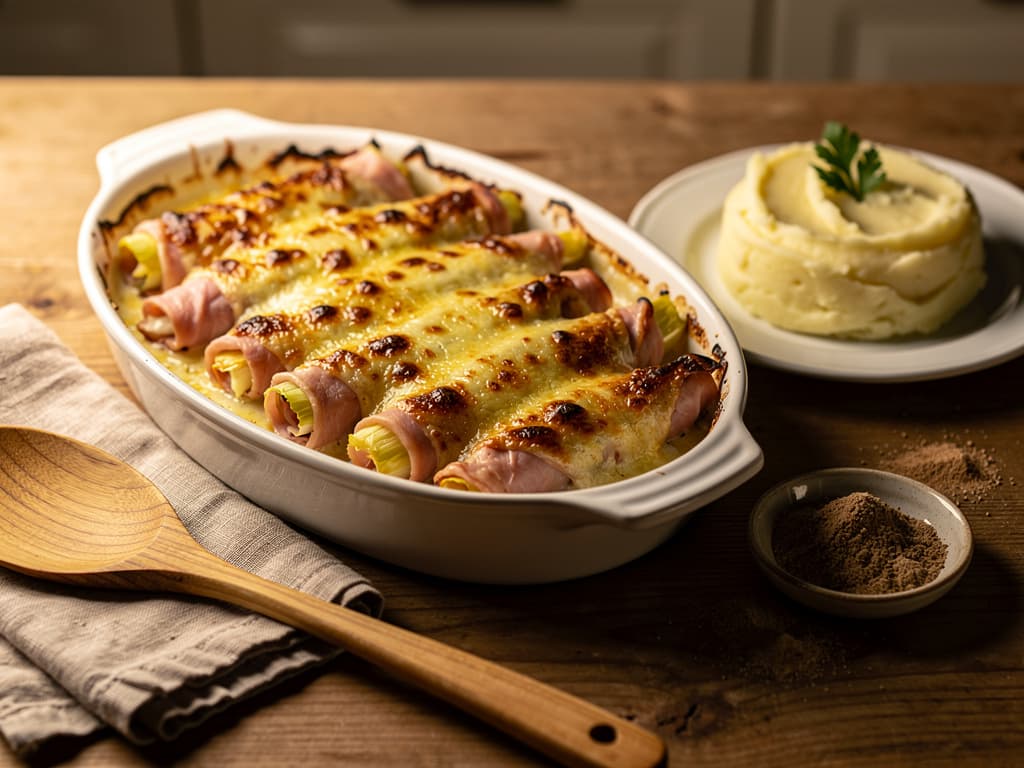 witlof in ham met kaassaus uit de oven