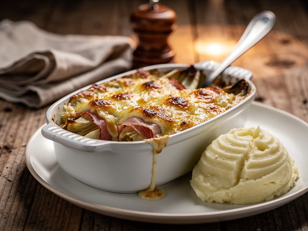 witloof met ham in kaassaus uit de oven