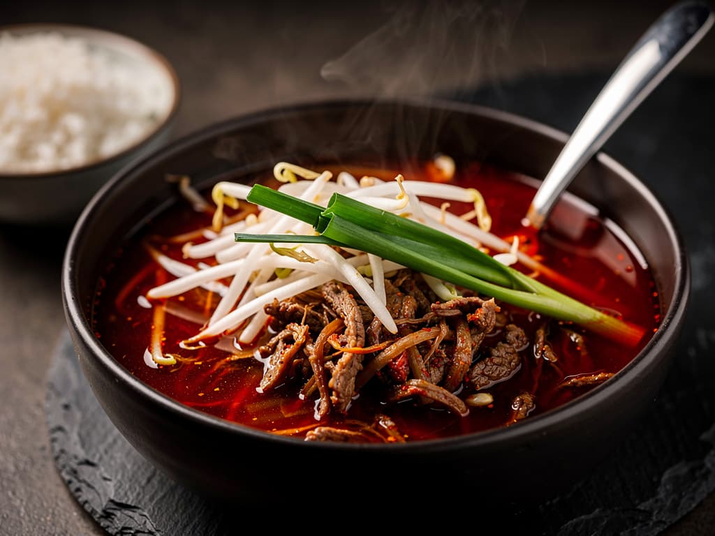 yukgaejang pittige rundvlees soep